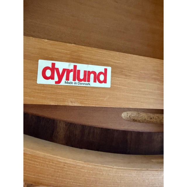 Dyrlund Lotus Round Teak Dining Table With Flip-Out Extension Leaves – Vintage Danish Mid-Century Modern For Sale In Los Angeles - Image 6 of 12