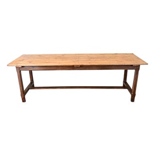 French 19th Century Pine and Oak Farm Table For Sale