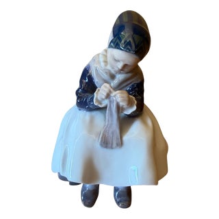 Porcelain Girl Figurine from Royal Copenhagen, Denmark, 1960s For Sale