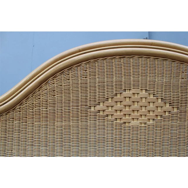 Vintage Italian Bamboo and Wicker Bed by Tommaso Barbi, 1970 For Sale - Image 10 of 17