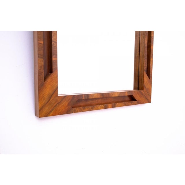 Art Deco Rectangular Mirror, Poland, 1940s For Sale - Image 6 of 7
