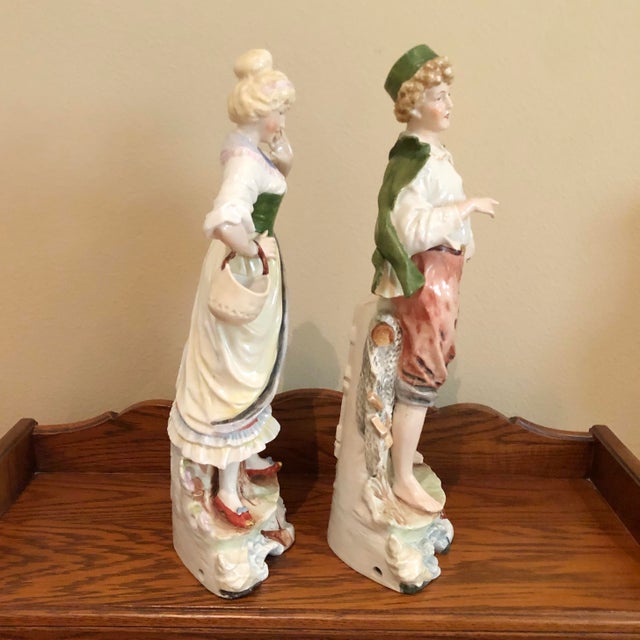 Antique German Porcelain Figurines For Sale - Image 4 of 8