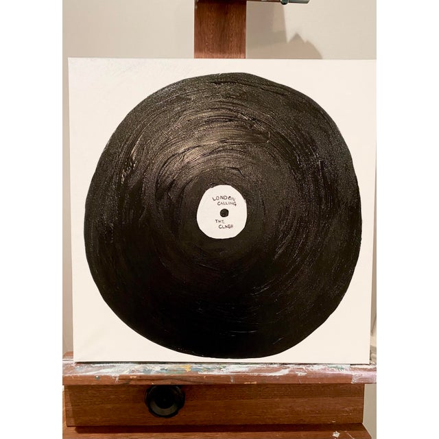 Contemporary Abstract Vinyl Record Painting, London Calling For Sale - Image 3 of 3
