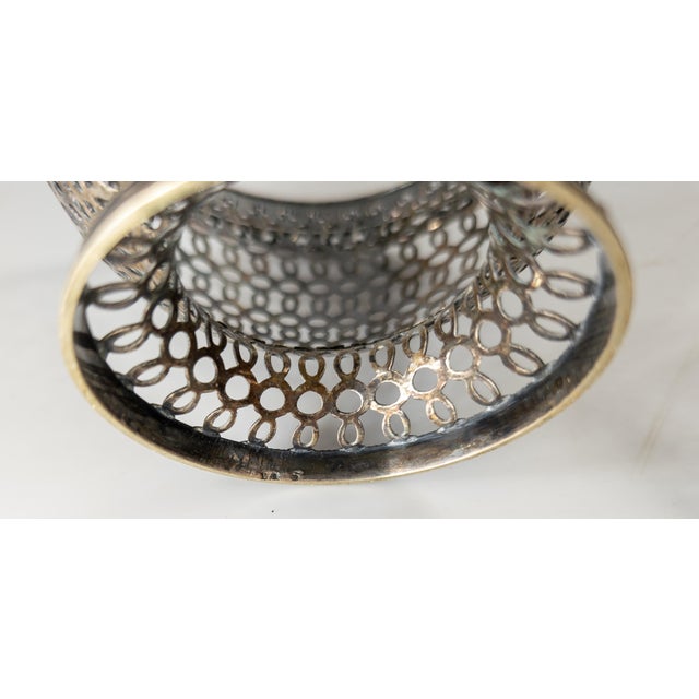 20th Century Silverplate Reticulated Openwork Decorative Basket or Candy Dish For Sale - Image 13 of 13