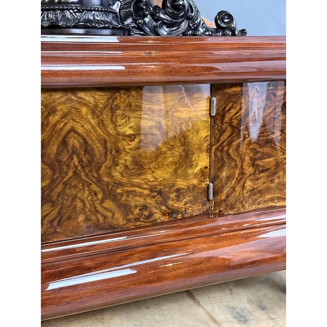 Art Deco Walnut Display Cabinet, 1930s For Sale - Image 10 of 11