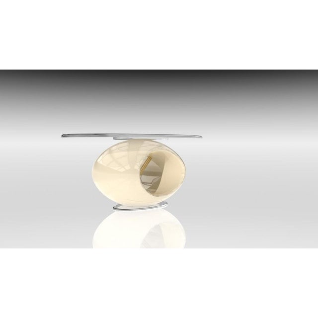 Contemporary Enza Porcelaine Skin Side Table from Eje-Design For Sale - Image 3 of 9