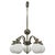 Art Deco Chrome 5-Light Chandelier, Former Czechoslovakia, 1930s For Sale - Image 14 of 14