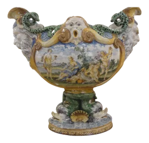 Early 20th Century Italian Majolica Urn