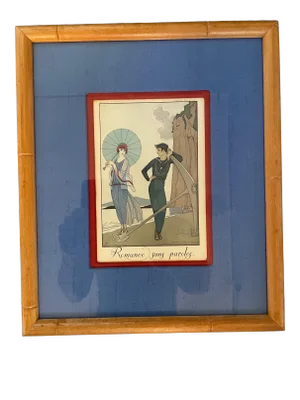 Early 20th Century "Romances Sans Paroles" Fashion Illustration, Framed