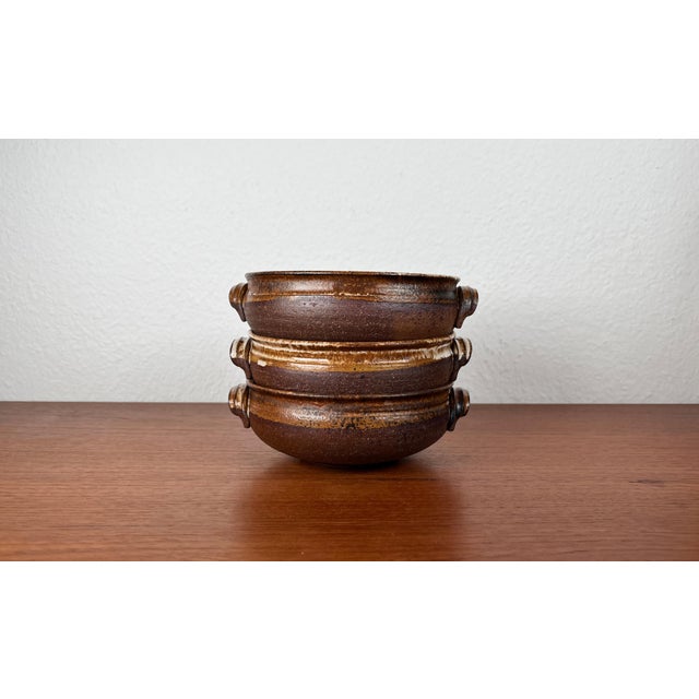Vintage Danish Studio Pottery Bowls from Aase & Leif Vange Keramik, Set of 3 For Sale - Image 13 of 18