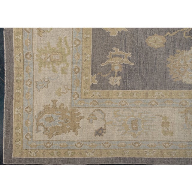 Turkish Turkish Oushak Rug 8'9" x 12'6" For Sale - Image 3 of 6