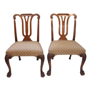 Late 19th Century Pair of George II Style Irish Side Chairs For Sale