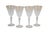 Eight vintage clear crystal stemmed glasses, a cut-crystal design by Lenox called the Masterpiece Stemware collection...