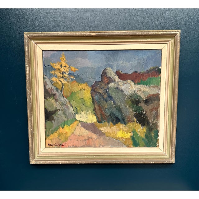 Helge Cardell, Autumn Motif, 1950s, Oil on Canvas For Sale - Image 7 of 18