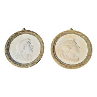 Carved Profiles, Early 19th Century, Marble, Set of 2 For Sale