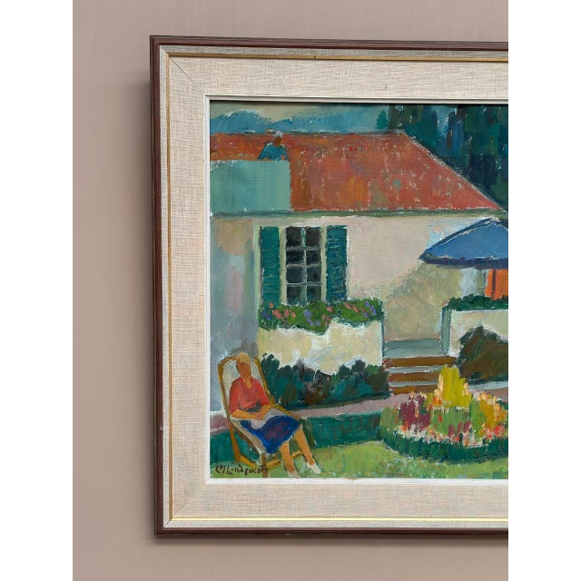 Carl Magnus Lindqvist, Summer Cottage, 1960s, Oil on Canvas, Framed For Sale - Image 9 of 18