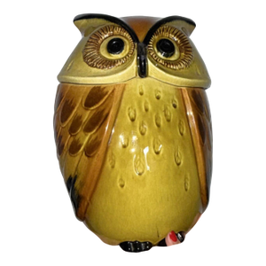 Adorable Vintage MCM Poppytrail Ceramic Owl Cookie Jar With Lid