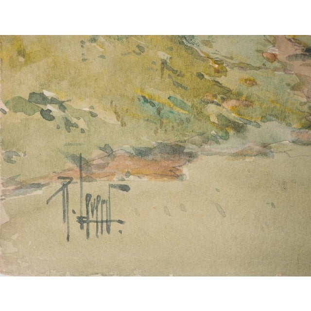 René LEVERD (1872-1938) The fields at rest Original watercolor Signed in ink On paper 25 x 32.5 cm Excellent condition...