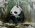 Title: Panda in Bamboo Forest Artist: Roger Hall (1914 - 2006) Style: Mid-Century Modernism, characterized by bold, often...