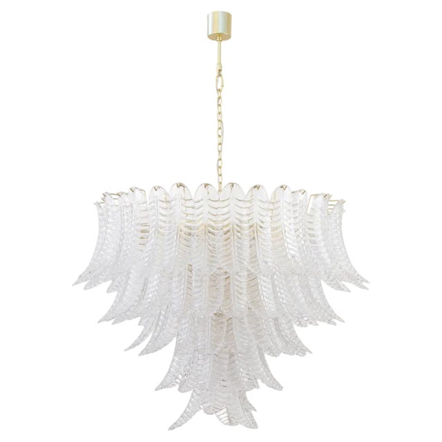 Large Murano Glass Crystal Color Suspension Chandelier, Italy, 1990s For Sale