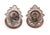 Victorian Pair of Victorian Nickel Plated Ring Cabinet Pulls For Sale - Image 3 of 3