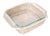 Artifacts Rattan Square Baker Basket with Pyrex in White Wash - 2 Pieces For Sale