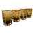 Gold Grid Smoke Glass Cordials - Set of 4 For Sale