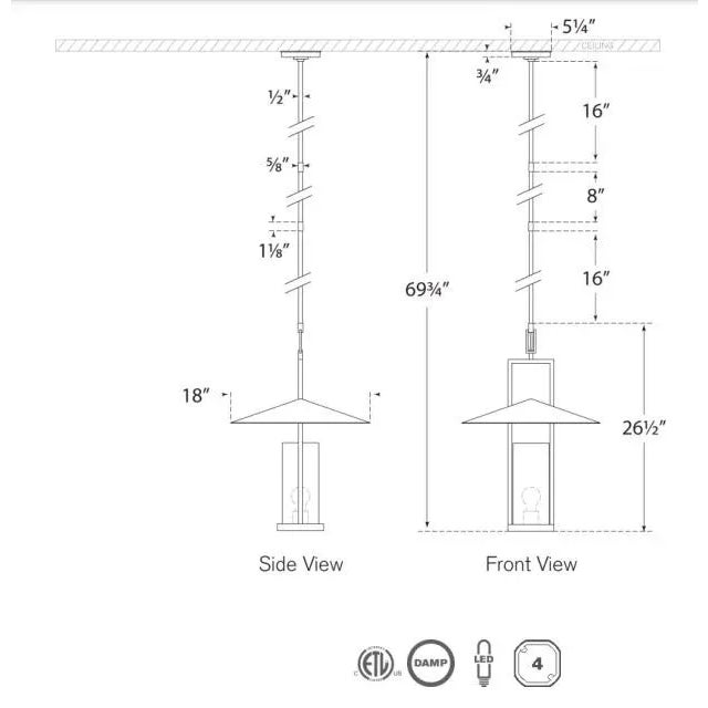 Modern Ray Booth for Visual Comfort Signature Amity 18" Lantern in Antique Brass with White Glass For Sale - Image 3 of 3