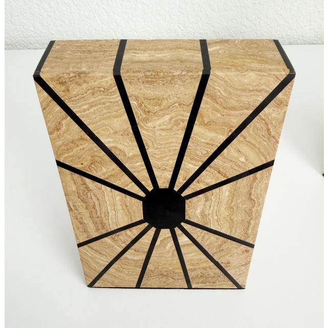 Art Deco Revival Stone Bookends For Sale In Sacramento - Image 6 of 12