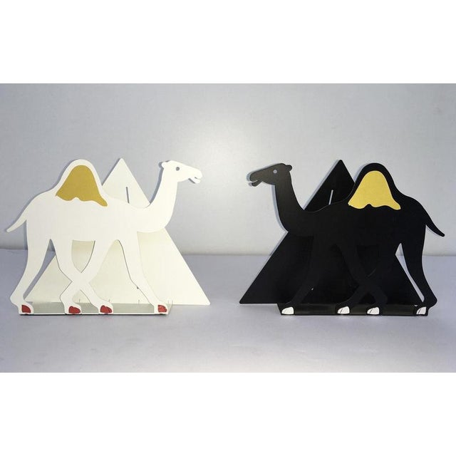 Painted Black Metal Egitto Sculpture by Bruno Chersicla, 1980 For Sale - Image 9 of 18