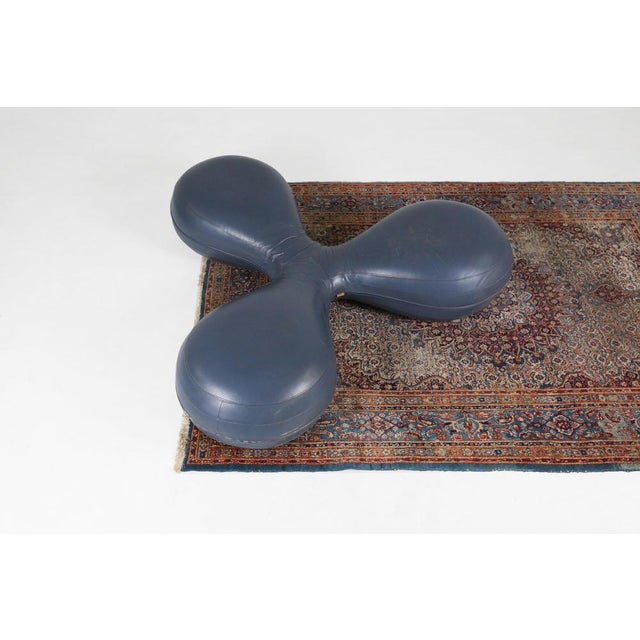 1990s Leather Pouf by Lowie Vermeersch for Durlet, 1999 For Sale - Image 5 of 17