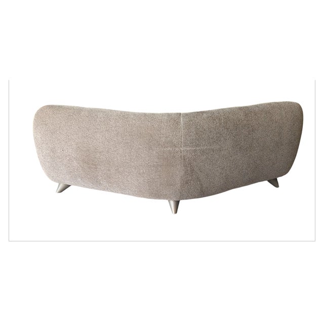 Mid-Century Modern Vladimir Kagan for Weiman--Attributed-- Tangent Biomorphic Wide-Body Sofa For Sale - Image 3 of 5