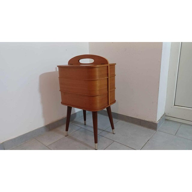 1960s Danish Sewing Box in Teak, 1960s For Sale - Image 5 of 18