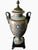 French Provincial Vintage French Renaissance Rococo Table Lamps & Longwy-Style Ceramic Urn - Set of 3 For Sale - Image 3 of 12