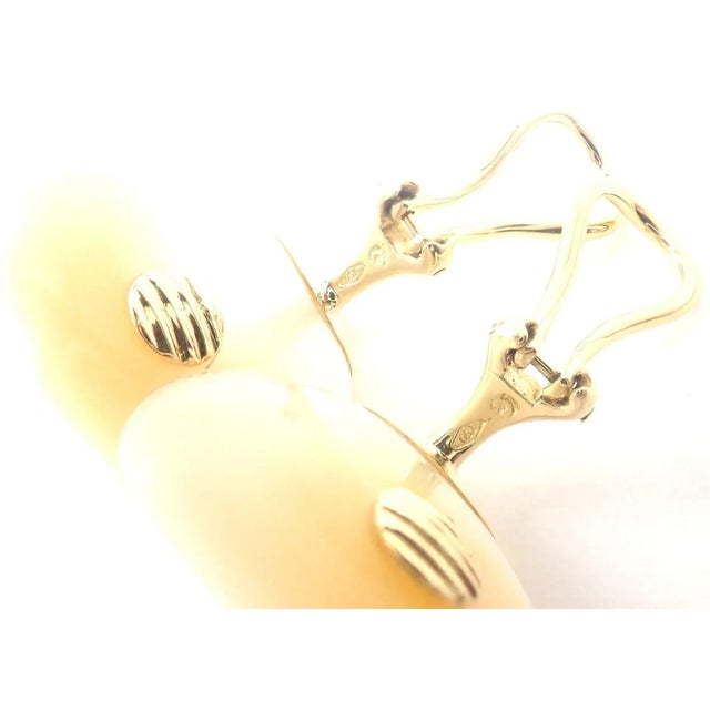 Metal Tiffany & Co. Angela Cummings 18k Yellow Gold Inlaid Black Jade Earrings, Pair For Sale - Image 7 of 9