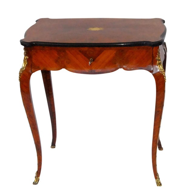 1860s French Kingwood & Thuya Wood Brass Inlaid Dressing Table For Sale - Image 9 of 9