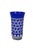 Mid-Century Modern Late 20th Century Bohemian Blue Cut to Clear Crystal Polka Dot Shot Glasses Tumblers - Set of 5 For Sale - Image 3 of 11