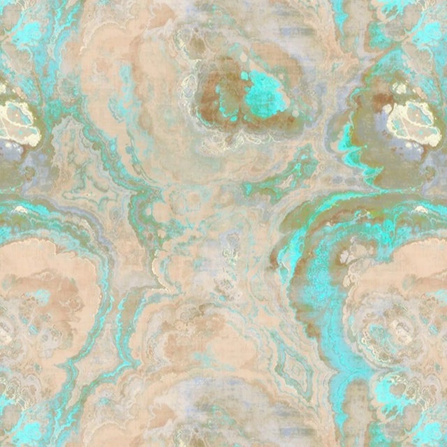 Clay agate linen is a beautiful swirl of pastels - blush, tan and muted turquoise, printed on a heavy weight decorator...