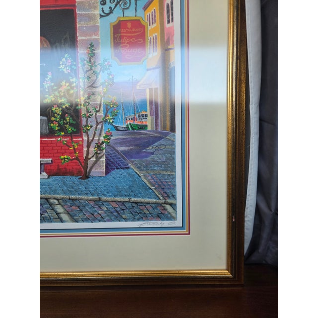 Arkady Ostritsky Tulipe Rouge Hand Signed Limited Edition 28/50 Hand Embellished Serigraph For Sale - Image 11 of 14