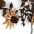 Metal Vintage Italian Gilt Tole Sunflower Light Fixture Wall Sconce, 1970s For Sale - Image 7 of 11
