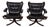 Falcon Chairs in Black Leather by Sigurd Ressell, Norway, 1970s, Set of 2 For Sale