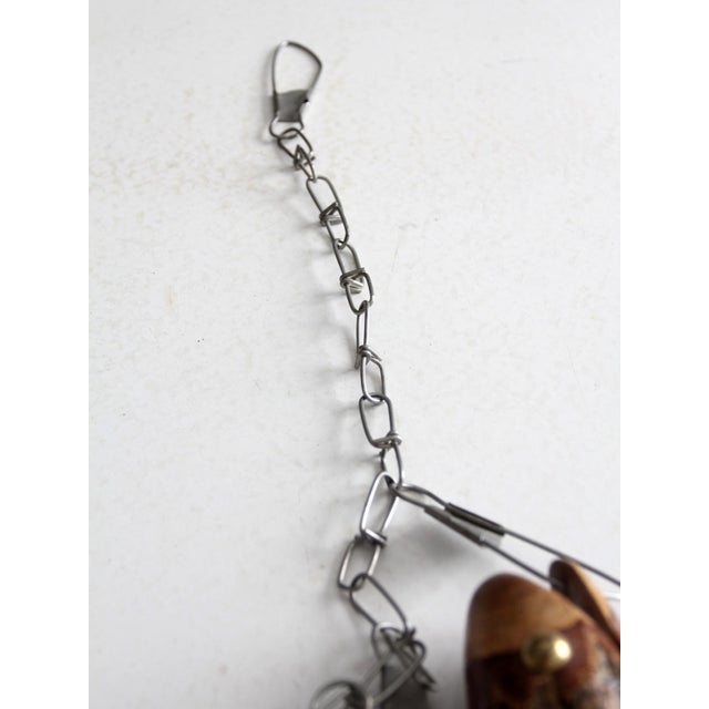 Brown Vintage Folk Art Wood Sculpture For Sale - Image 8 of 11