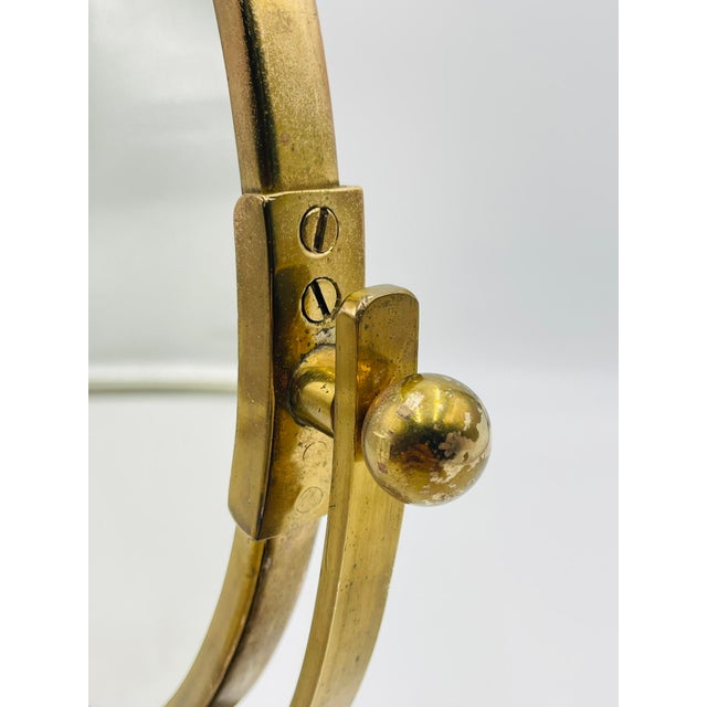 Metal Vintage Brass Vanity Mirror by Charles Hollis Jones, Usa, 1960s For Sale - Image 7 of 16