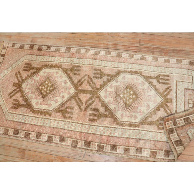 Vintage Zabihi Collection Turkish Anatolian Tribal Small Runner - 2'6" x 5'7" For Sale - Image 9 of 9