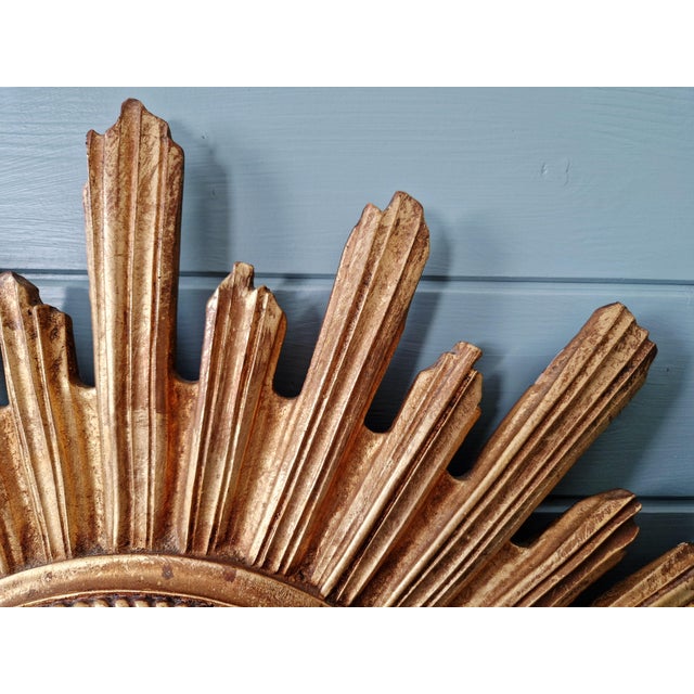 Gilt Sunburst Mirror, 1960s-1970s For Sale - Image 4 of 13