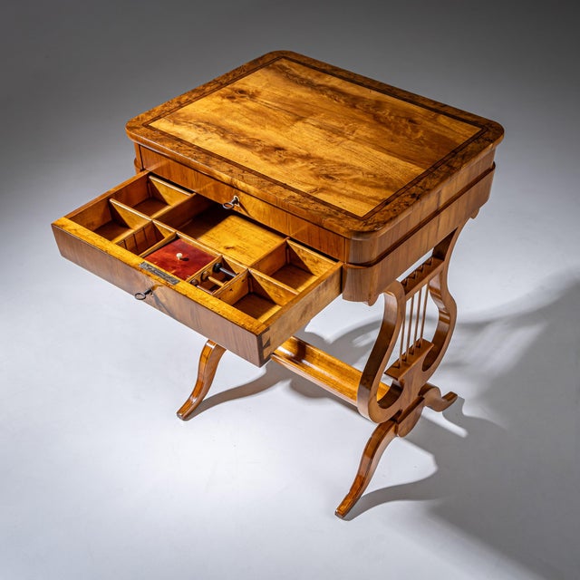 Biedermeier Sewing Table, Saxony, 1830 For Sale - Image 6 of 9