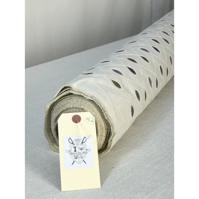 CLarke & Clarke "Healey” Embroidery– 9.25 Yards For Sale In New York - Image 6 of 6