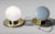 Modern Vintage Pair of Italian Lamps With Brass Bases and Opal Glass Shades For Sale - Image 3 of 16