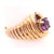 14 Karat Yellow Gold With Center Amethyst Dome Fashion Ring For Sale - Image 4 of 6