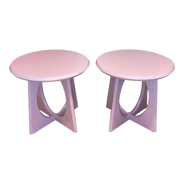 Modern Pink Cocktail Tables - Set of 2 For Sale